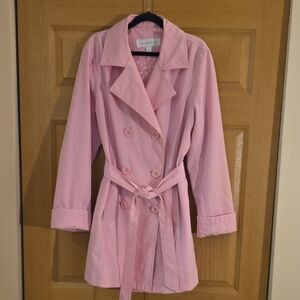 Liz Claiborne Light Pink Trench Coat